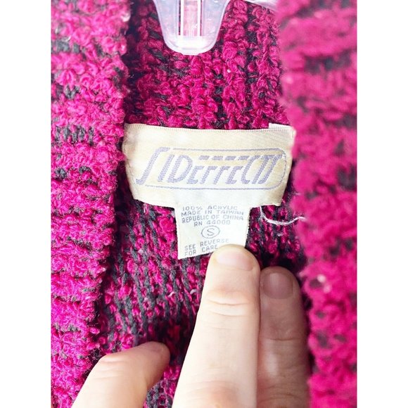 Vtg SideEffects SM Acrylic Popcorn Long Cardigan - Picture 4 of 8